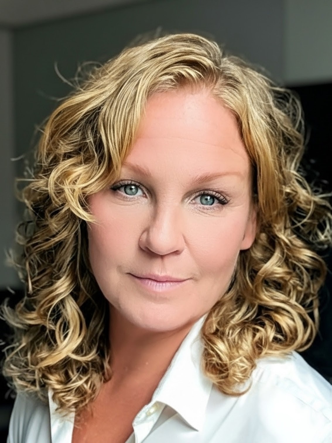 headshot white shirt Minna Reid